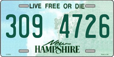 NH license plate 3094726