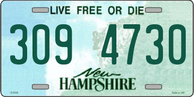NH license plate 3094730