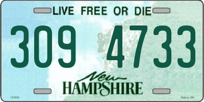 NH license plate 3094733