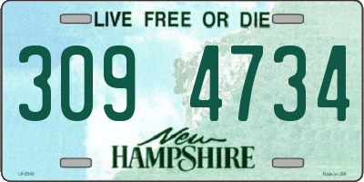 NH license plate 3094734