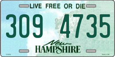 NH license plate 3094735
