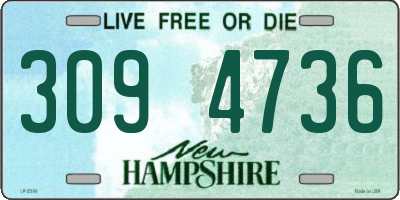 NH license plate 3094736
