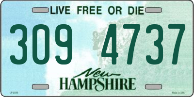 NH license plate 3094737