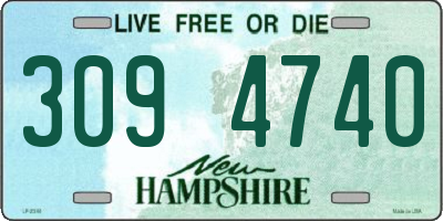 NH license plate 3094740