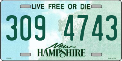 NH license plate 3094743