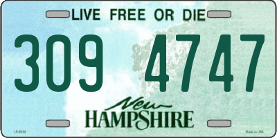 NH license plate 3094747