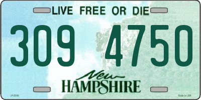 NH license plate 3094750