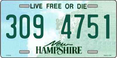 NH license plate 3094751
