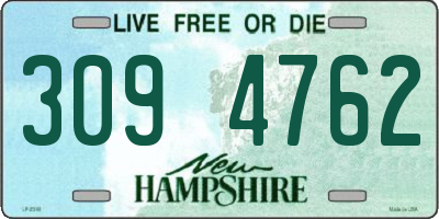 NH license plate 3094762