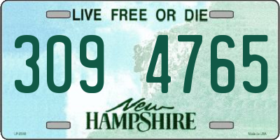 NH license plate 3094765