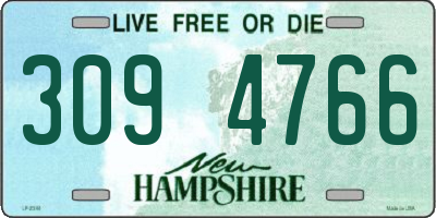 NH license plate 3094766
