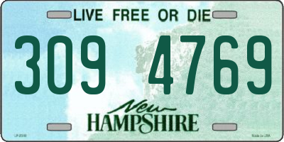 NH license plate 3094769