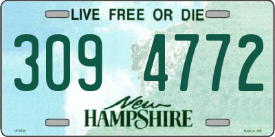 NH license plate 3094772