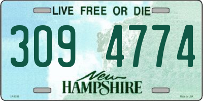 NH license plate 3094774