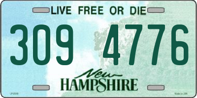 NH license plate 3094776