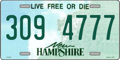 NH license plate 3094777