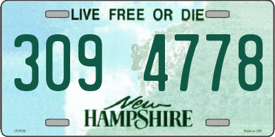 NH license plate 3094778