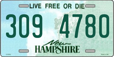 NH license plate 3094780
