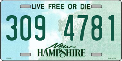 NH license plate 3094781