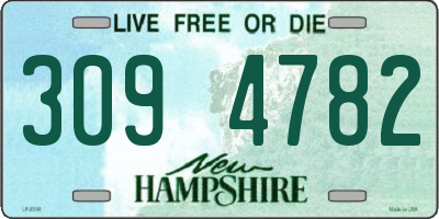 NH license plate 3094782