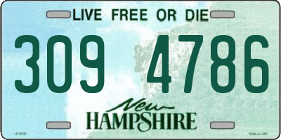 NH license plate 3094786