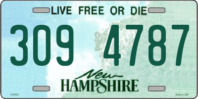 NH license plate 3094787
