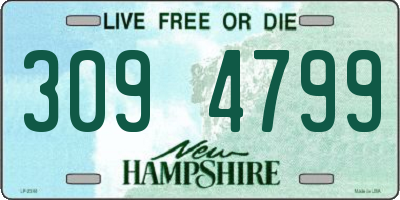 NH license plate 3094799