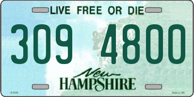 NH license plate 3094800