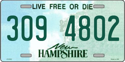 NH license plate 3094802