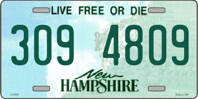 NH license plate 3094809