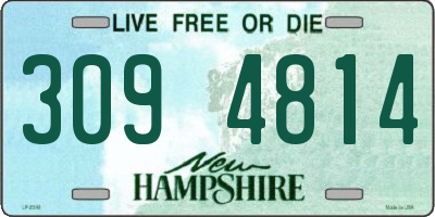 NH license plate 3094814