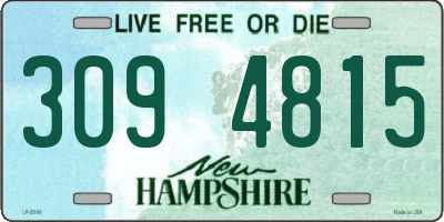 NH license plate 3094815