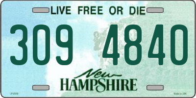 NH license plate 3094840
