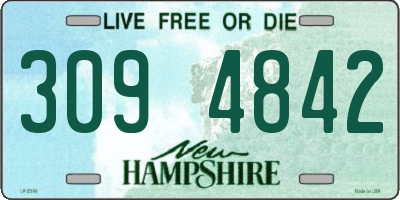 NH license plate 3094842
