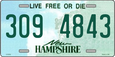 NH license plate 3094843