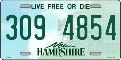 NH license plate 3094854