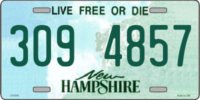 NH license plate 3094857