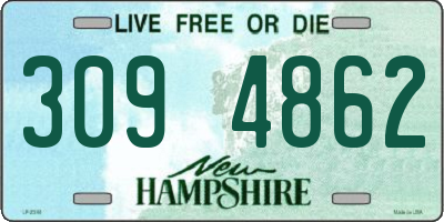 NH license plate 3094862