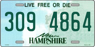 NH license plate 3094864