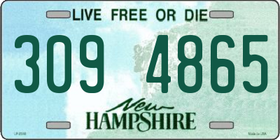 NH license plate 3094865