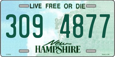 NH license plate 3094877