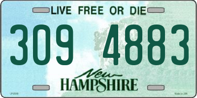 NH license plate 3094883