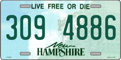 NH license plate 3094886