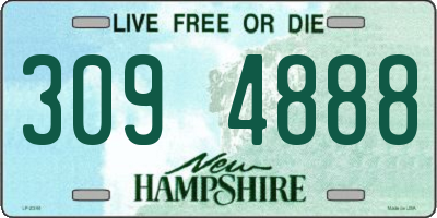 NH license plate 3094888