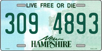 NH license plate 3094893