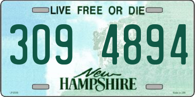 NH license plate 3094894