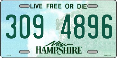NH license plate 3094896