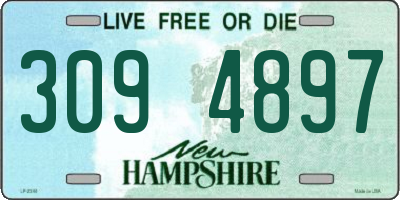 NH license plate 3094897