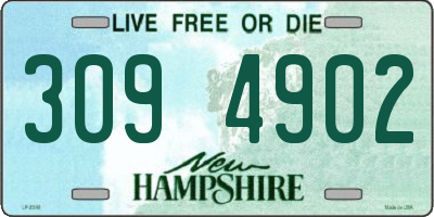 NH license plate 3094902