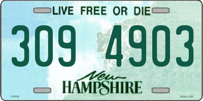 NH license plate 3094903